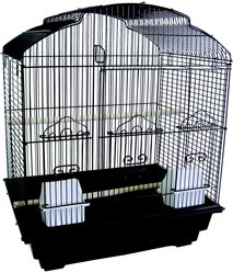YML Shell Top Small Bird Cage, 18 x 14 x 21-in, Medium, Black