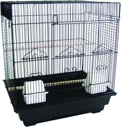 YML Square Top Small Bird Cage, 18 x 14 x 21-in, Medium, Black