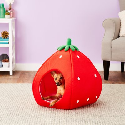 YML YML Strawberry Covered Cat & Dog Bed, Medium