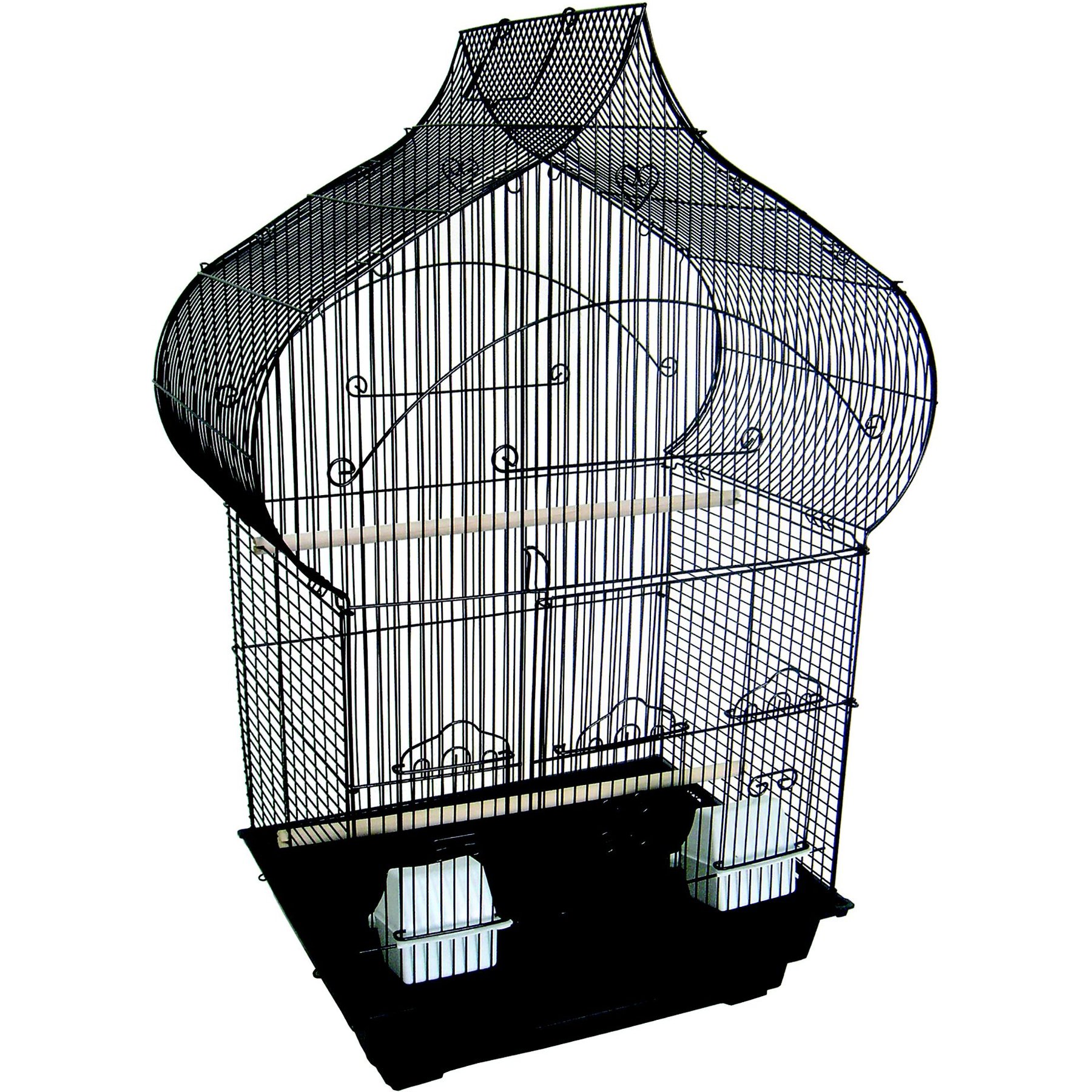 YML Taj Mahal Top Bird Cage, Black, Medium