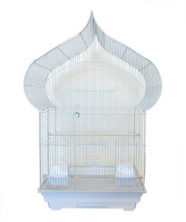 YML Taj Mahal Top Bird Cage, White, Medium