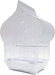 YML Taj Mahal Top Bird Cage with Accessories, White, Small