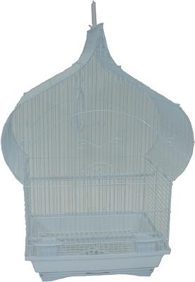 Show full view: YML Taj Mahal Top Bird Cage with Accessories, White, Small slide 2 of 2