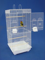 YML Tall Flat Top Four Door Small Bird Cage, White slide 2 of 3