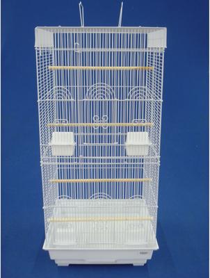 Show full view: YML Tall Flat Top Four Door Small Bird Cage, White slide 3 of 3