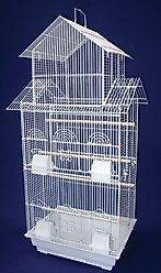 YML Tall Pagoda Top Bird Cage, White, X-Large