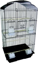 YML Tall Shell Top Small Bird Cage, 18 x 14 x 34.5-in, Large, Black