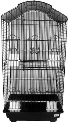 Show full view: YML Tall Shell Top Small Bird Cage, 18 x 14 x 34.5-in, Large, Black slide 3 of 4