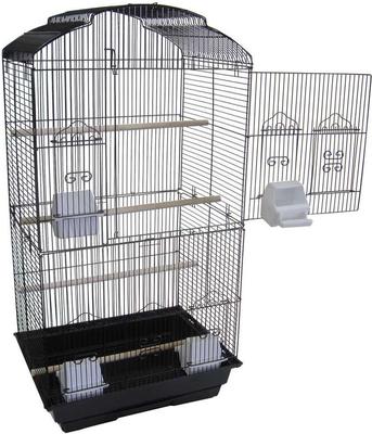 Show full view: YML Tall Shell Top Small Bird Cage, 18 x 14 x 34.5-in, Large, Black slide 2 of 4