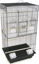 YML Tall Square Top Small Bird Cage, 18 x 14 x 34.5-in, Large, Black