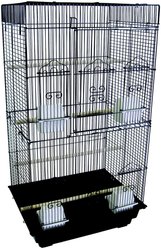 YML Tall Square Top Small Bird Cage, 18 x 14 x 34.5-in, Large, Black slide 2 of 2