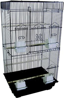 Show full view: YML Tall Square Top Small Bird Cage, 18 x 14 x 34.5-in, Large, Black slide 2 of 2