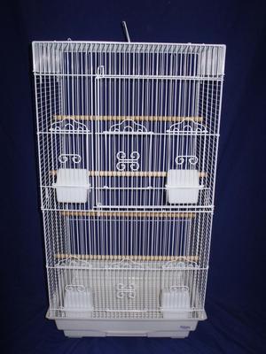 Show full view: YML Tall Square Top Small Bird Cage, 18 x 14 x 34.5-in, Large, White slide 2 of 2