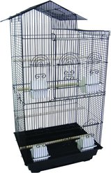 YML Tall Villa Top Small Bird Cage, 18 x 14 x 39.25-in, Large, Black
