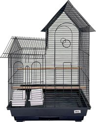 YML Villa Top Bird Cage, Large, Black