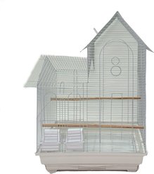 YML Villa Top Bird Cage, Large, White