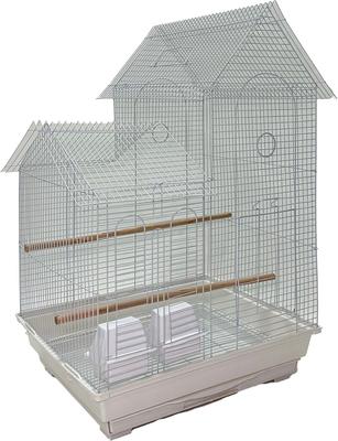 Show full view: YML Villa Top Bird Cage, Large, White slide 2 of 2