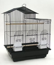 YML Villa Top Small Bird Cage, 18 x 14 x 23-in, Medium, Black