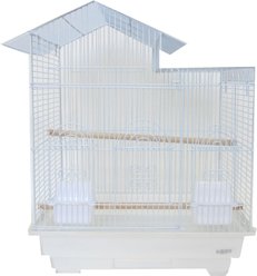 YML Villa Top Small Bird Cage, 18 x 14 x 23-in, Medium, White