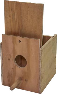 Show full view: YML Wooden Bird Nest Box, Brown, Medium slide 2 of 3