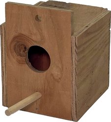 YML Wooden Bird Nest Box, Brown, Small