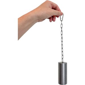 YML Wrought Iron Metal Bell Bird Exercise Toy, 4-in, Antique Silver