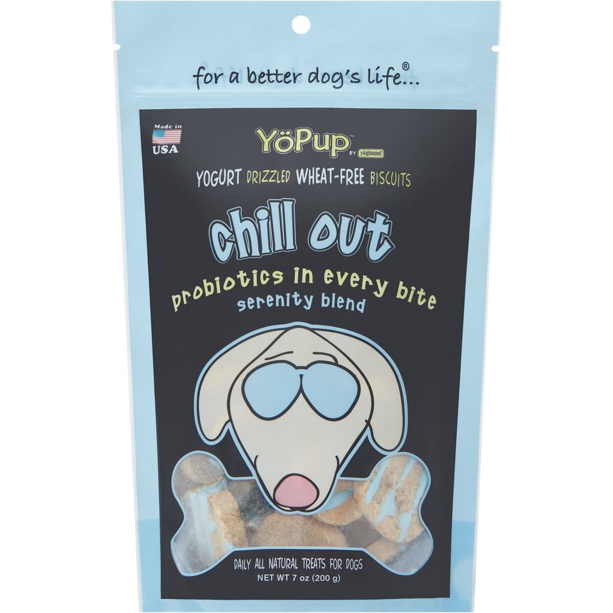 YoPup Chill Out Biscuits Dog Treats, 7-oz bag