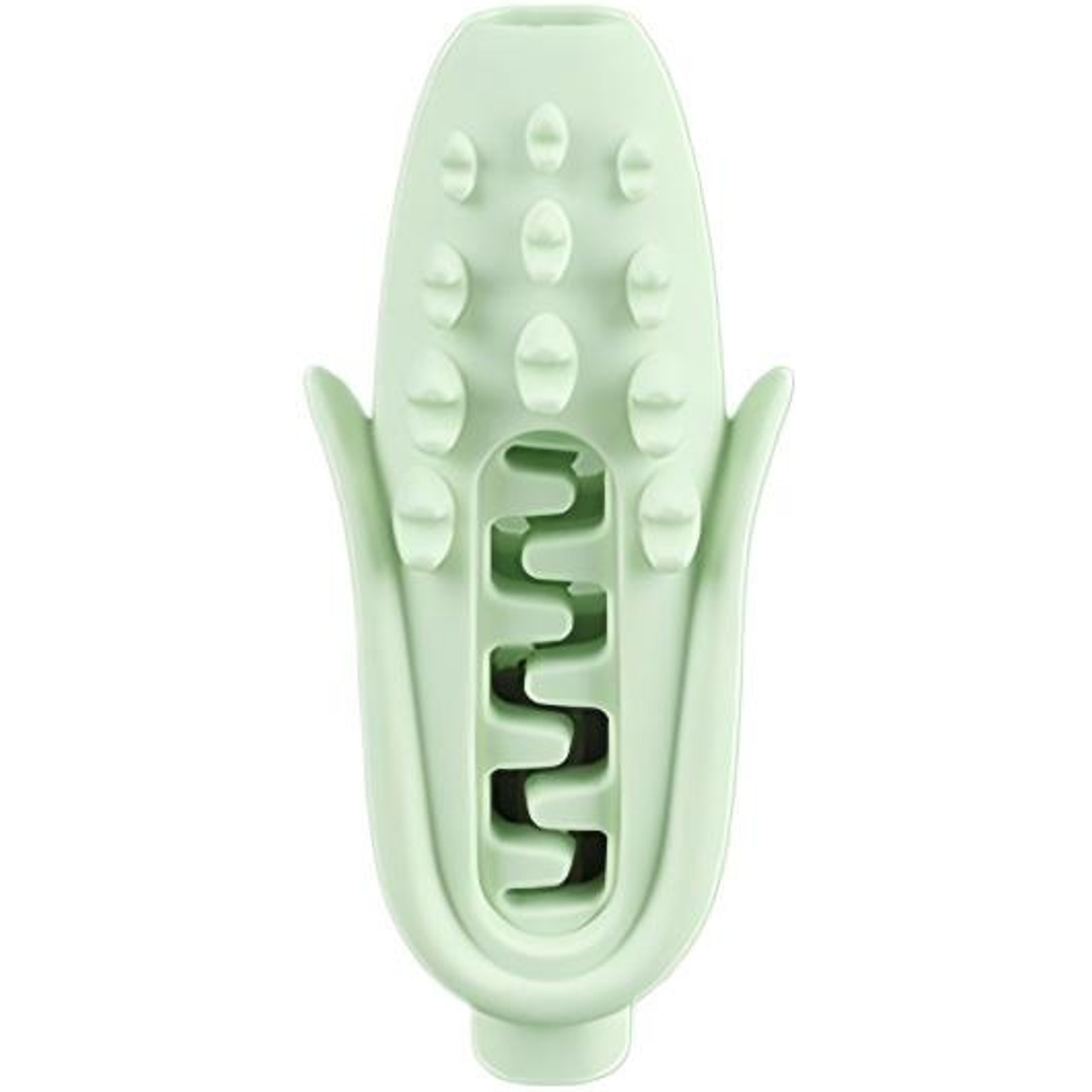 YOSIMFUR Food-Grade Silicone Corn-Shaped Chew Dog Toy, Green