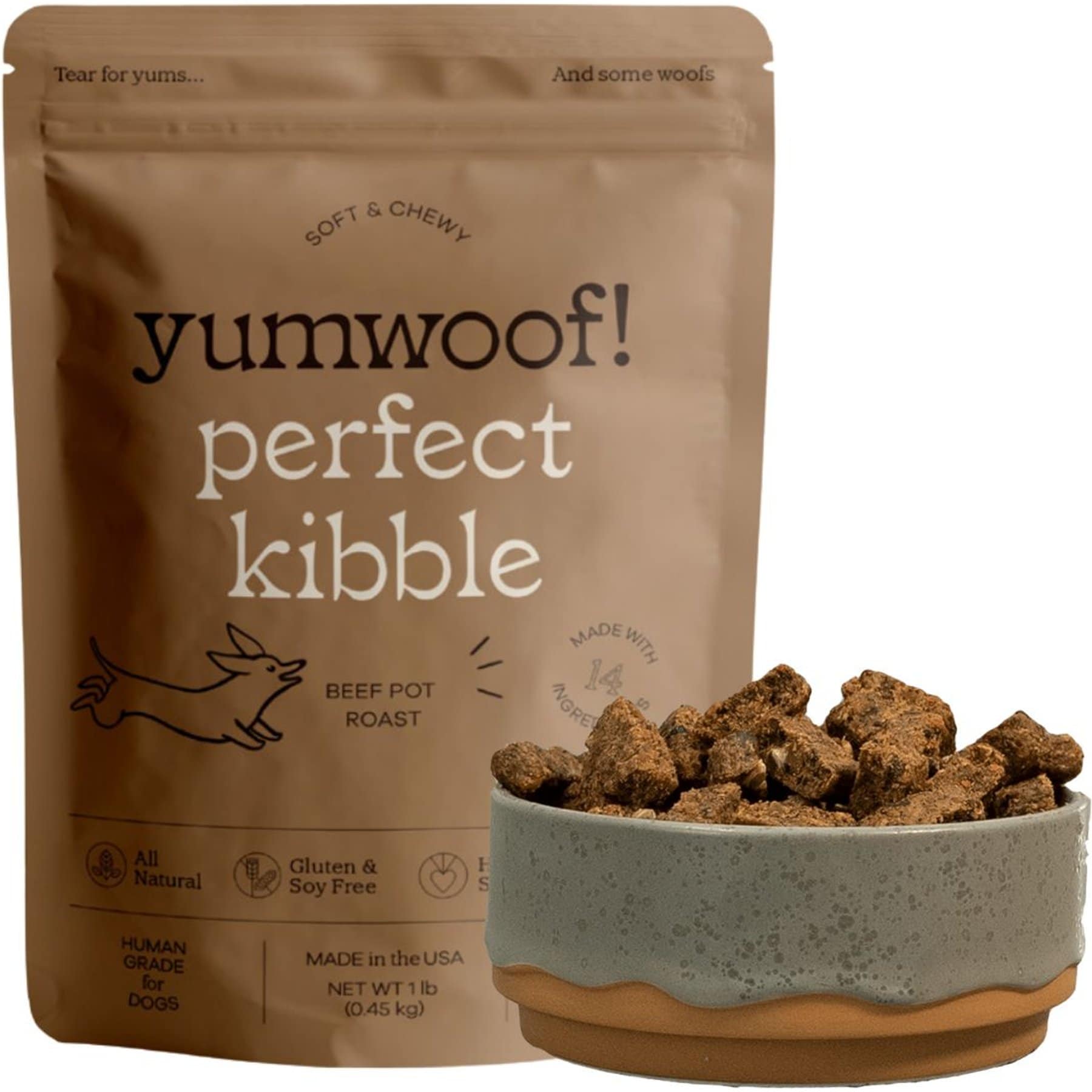 YUMWOOF NATURAL PET FOOD Perfect Kibble Gut Health Beef Pot Roast