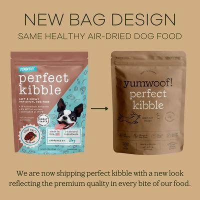 Show full view: Yumwoof Natural Pet Food Perfect Kibble Gut Health Beef Pot Roast Air-Dried Dog Food, 14-oz bag slide 3 of 9