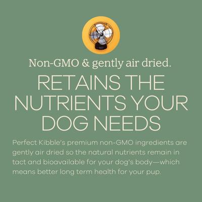 Show full view: Yumwoof Natural Pet Food Perfect Kibble Gut Health Coconut Chicken Air-Dried Dog Food, 14-oz bag slide 5 of 9