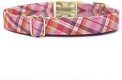 Zaley Designs Plaid Cotton Adjustable Dog Collar, Purple/Pink, Medium: 13 to 20-in neck, 1-in wide slide 2 of 5