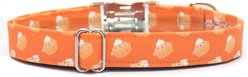 Zaley Designs Pumpkin Pie Cotton Adjustable Dog Collar, Orange, Large: 15 to 25-in neck, 1-in wide slide 2 of 4