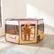Show in main carousel: Zampa Pet Folding Soft-sided Dog & Cat Playpen, Pink, Large slide 4 of 7