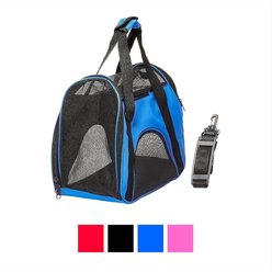 Zampa Soft-Sided Airline-Approved Dog & Cat Carrier Bag, Blue, Small slide 2 of 6