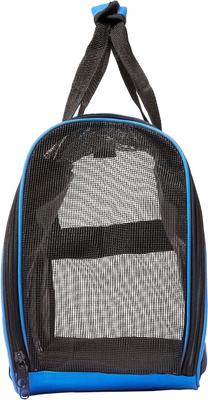 Show full view: Zampa Soft-Sided Airline-Approved Dog & Cat Carrier Bag, Blue, Small slide 7 of 9
