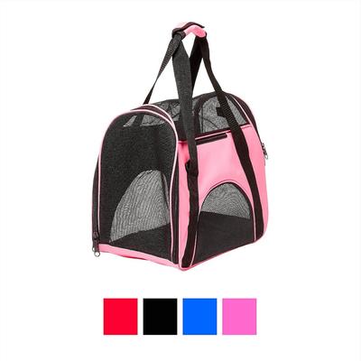 Show full view: Zampa Soft-Sided Airline-Approved Dog & Cat Carrier Bag, Pink, Small slide 2 of 8