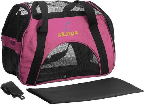 Show full view: Zampa Soft-Sided Airline-Approved Dog & Cat Carrier Bag, Pink, Small slide 5 of 8