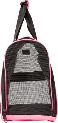 Show full view: Zampa Soft-Sided Airline-Approved Dog & Cat Carrier Bag, Pink, Small slide 6 of 8