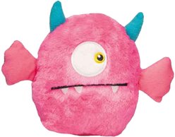 Zanies Rock Monster Squeaky Plush Dog Toy, Pink