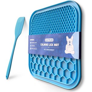 Zen Frenz Dog & Cat Lick Mat, Blue, Medium