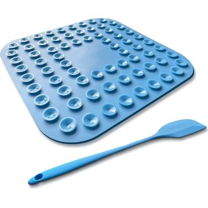Zen Frenz Dog & Cat Lick Mat, Blue, Medium
