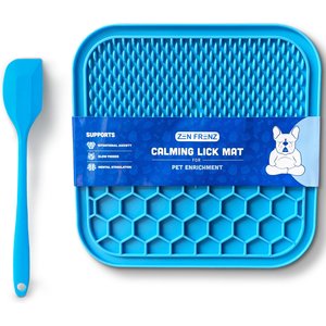 Zen Frenz Dog & Cat Lick Mat, Blue, Medium