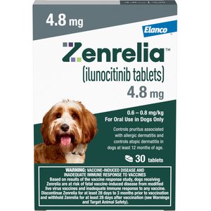 Zenrelia (ilunocitinib tablets) for Dogs, 4.8-mg, 30 tablets