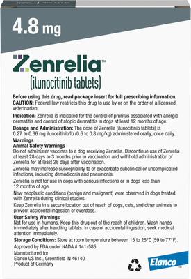 Show full view: Zenrelia (ilunocitinib tablets) for Dogs, 4.8-mg, 30 tablets slide 2 of 8