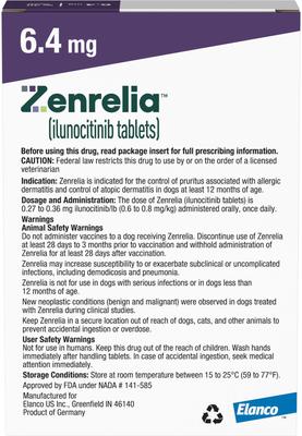 Show full view: Zenrelia (ilunocitinib tablets) for Dogs, 6.4-mg, 30 tablets slide 2 of 8