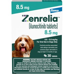 Zenrelia (ilunocitinib tablets) for Dogs, 8.5-mg, 30 tablets