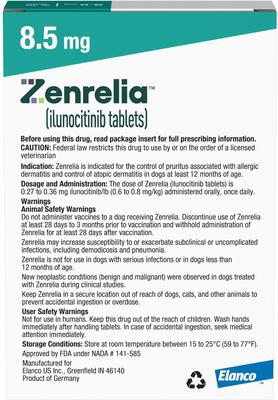 Show full view: Zenrelia (ilunocitinib tablets) for Dogs, 8.5-mg, 30 tablets slide 2 of 8