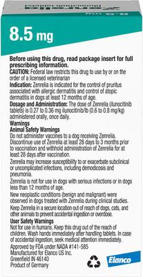 Show full view: Zenrelia (ilunocitinib tablets) for Dogs, 8.5-mg, 90 tablets slide 2 of 8