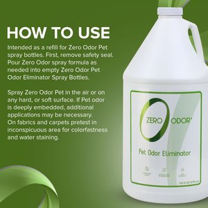 Zero Odor Pet Odor Eliminator Refill, 128-fl oz bottle